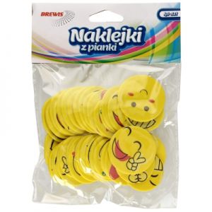 Naklejki z mikrogumy Brewis Uśmiechy, 40szt
